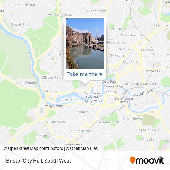 Bristol City Hall map