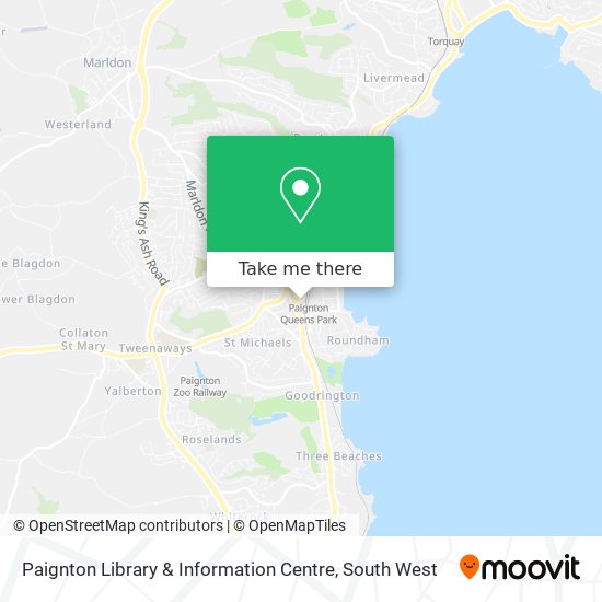 Paignton Library & Information Centre map