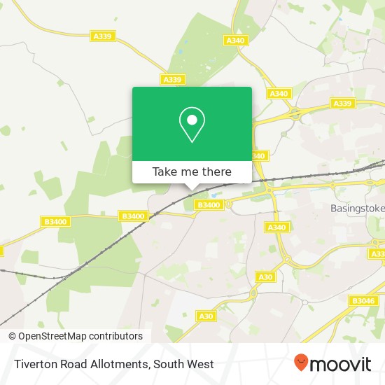 Tiverton Road Allotments map