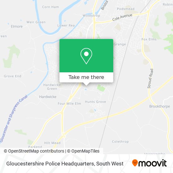 Gloucestershire Police Headquarters map
