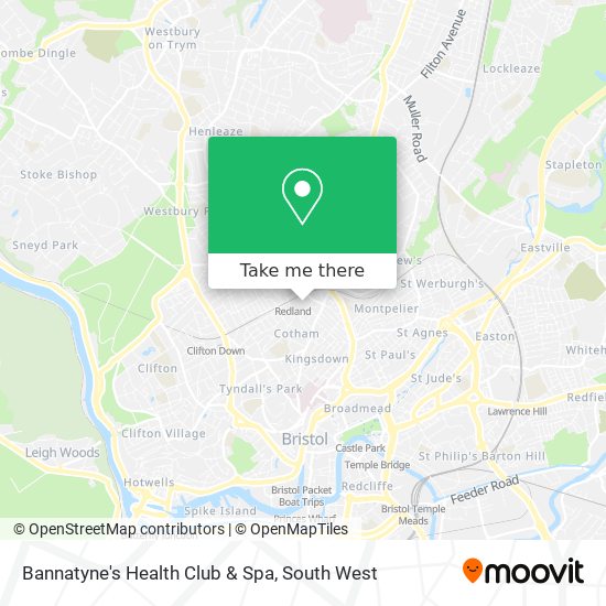 Bannatyne's Health Club & Spa map