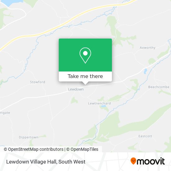 Lewdown Village Hall map