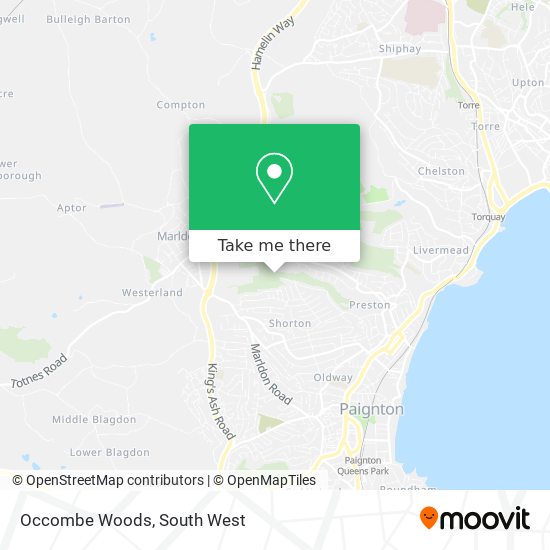 Occombe Woods map