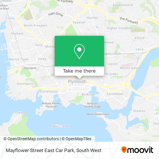 Mayflower Street East Car Park map