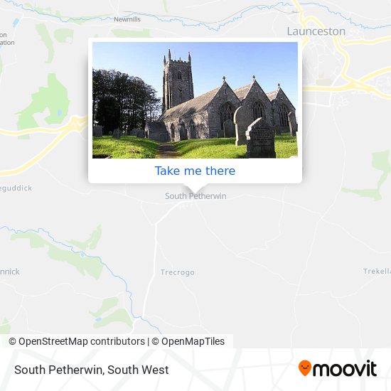 South Petherwin map