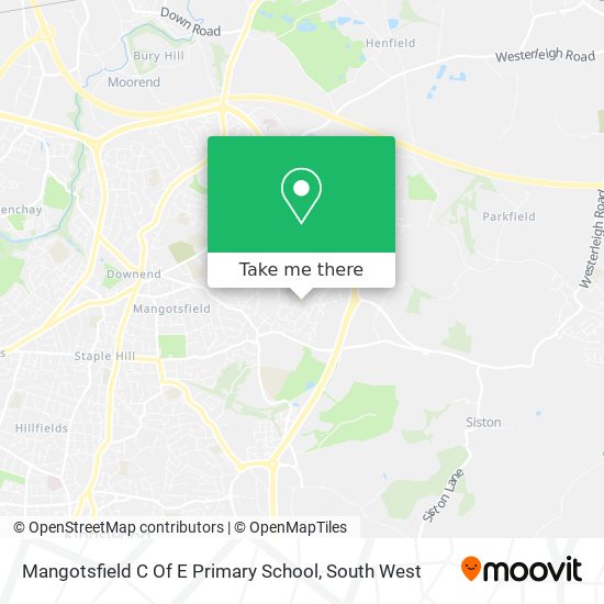 Mangotsfield C Of E Primary School map