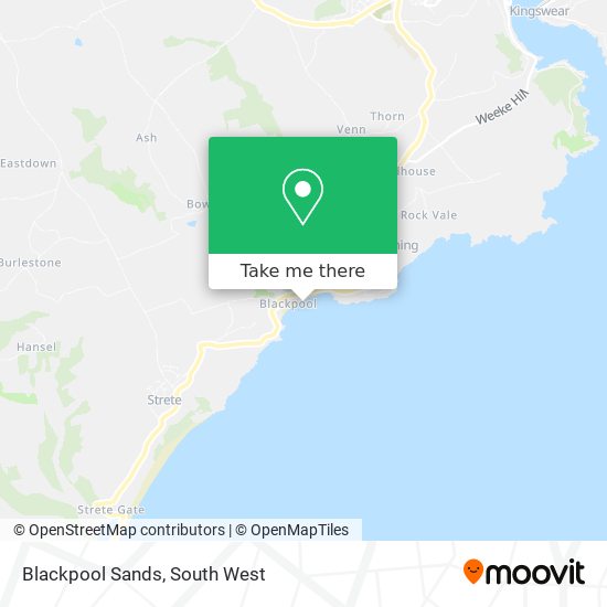 Blackpool Sands map