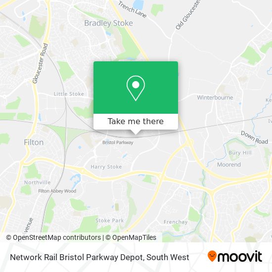 Network Rail Bristol Parkway Depot map