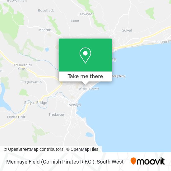 Mennaye Field (Cornish Pirates R.F.C.) map