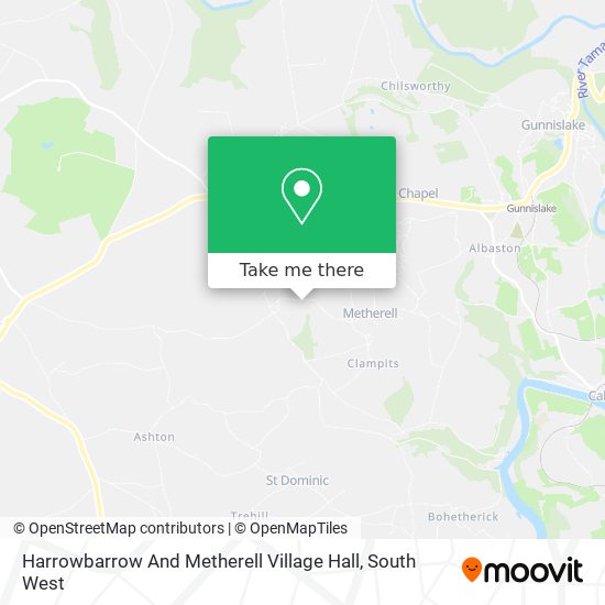 Harrowbarrow And Metherell Village Hall map