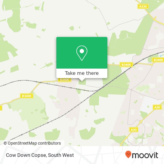 Cow Down Copse map