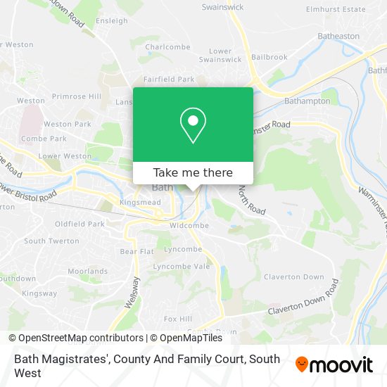 Bath Magistrates', County And Family Court map