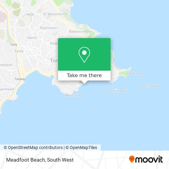 Meadfoot Beach map