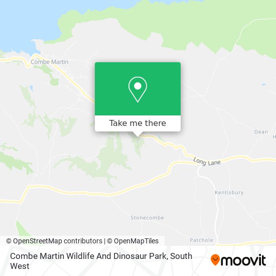 Combe Martin Wildlife And Dinosaur Park map