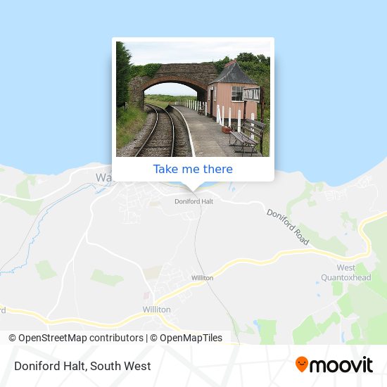 Doniford Halt map