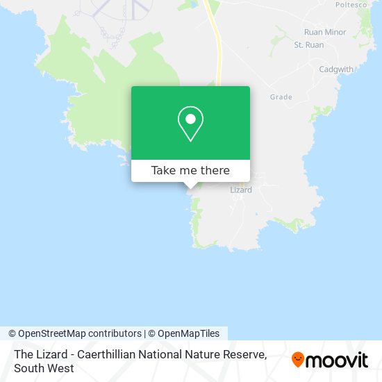 The Lizard - Caerthillian National Nature Reserve map