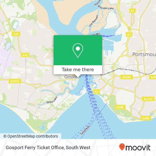 Gosport Ferry Ticket Office map