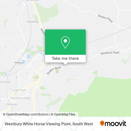 Westbury White Horse Viewing Point map