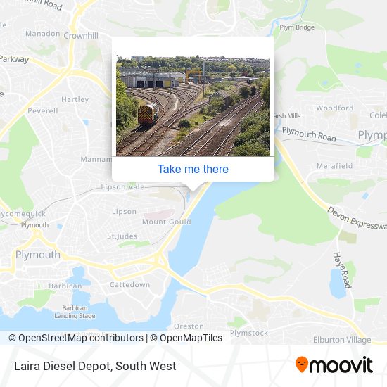 Laira Diesel Depot map