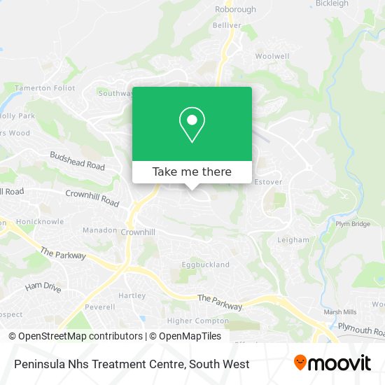 Peninsula Nhs Treatment Centre map