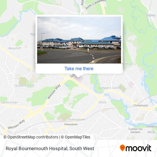 Royal Bournemouth Hospital map