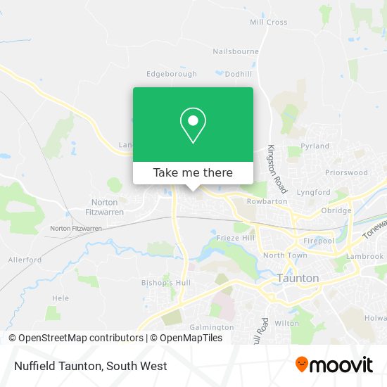 Nuffield Taunton map
