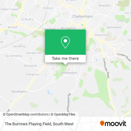 The Burrows Playing Field map