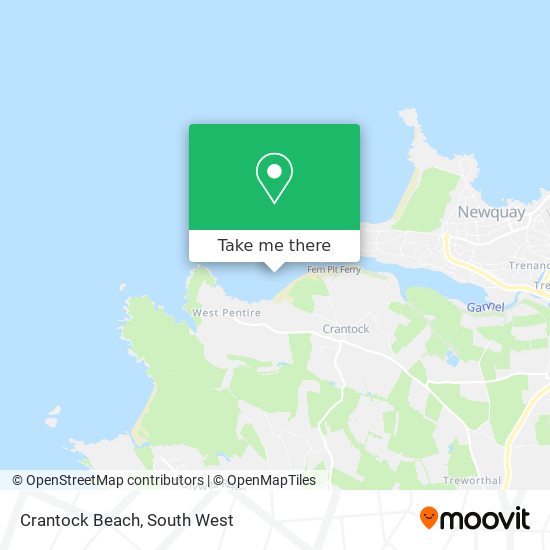 Crantock Beach map