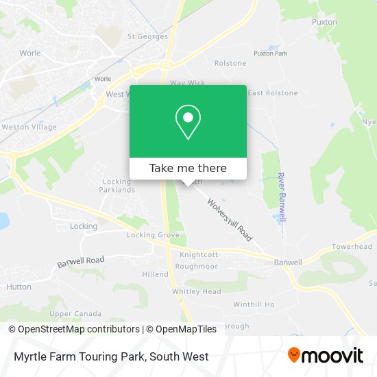 Myrtle Farm Touring Park map