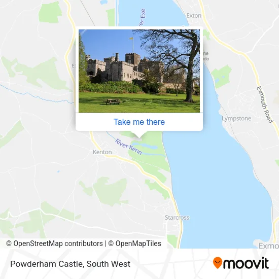Powderham Castle map