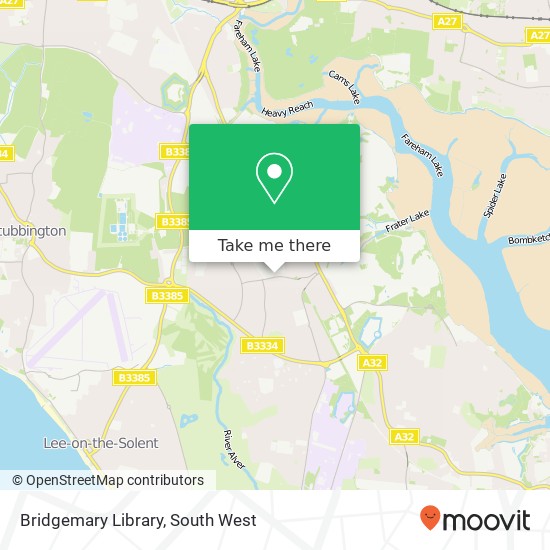 Bridgemary Library map
