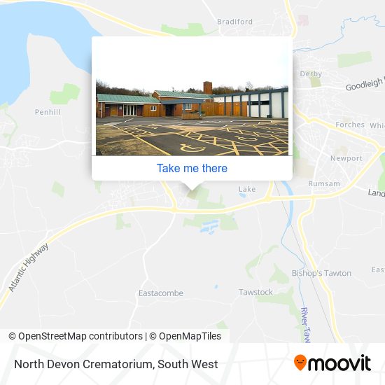 North Devon Crematorium map