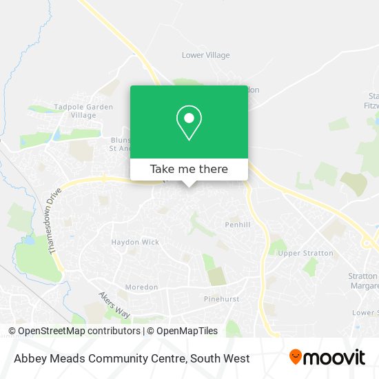 Abbey Meads Community Centre map