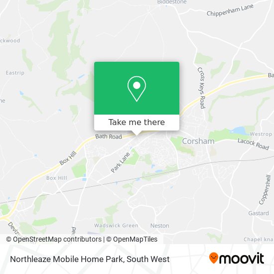 Northleaze Mobile Home Park map