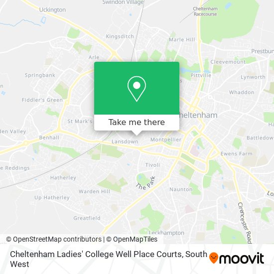 Cheltenham Ladies' College Well Place Courts map
