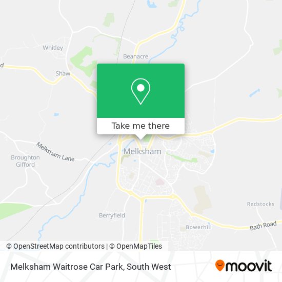 Melksham Waitrose Car Park map