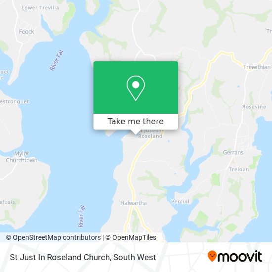 St Just In Roseland Church map