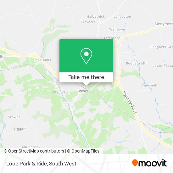 Looe Park & Ride map