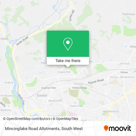 Mincinglake Road Allotments map