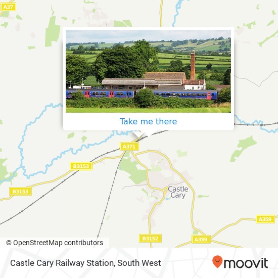 Castle Cary Railway Station map