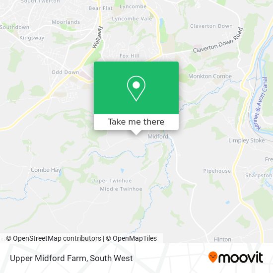 Upper Midford Farm map