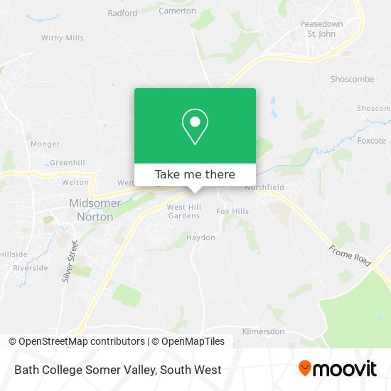 Bath College Somer Valley map