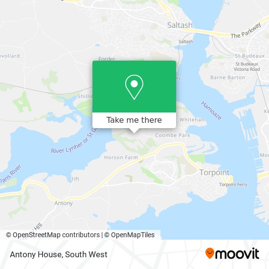 Antony House map