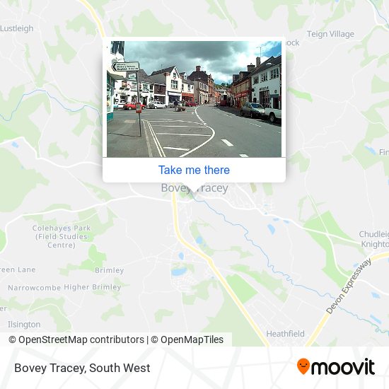 Bovey Tracey map