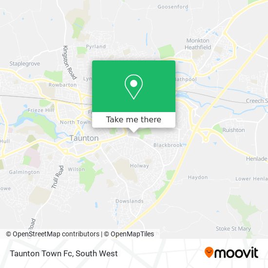 Taunton Town Fc map