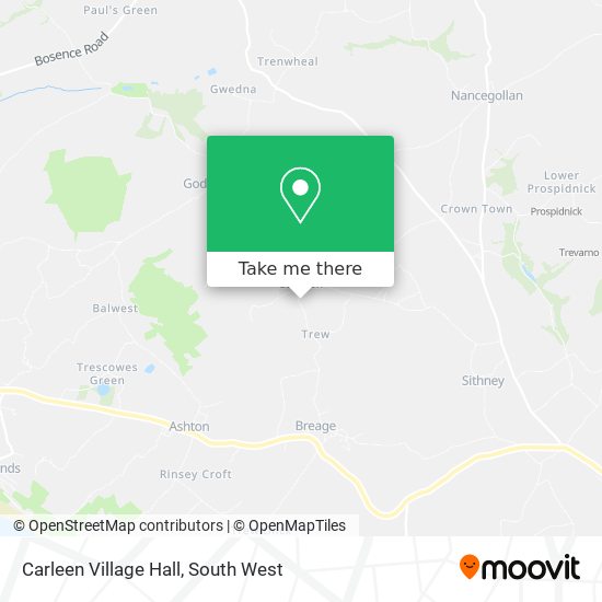 Carleen Village Hall map