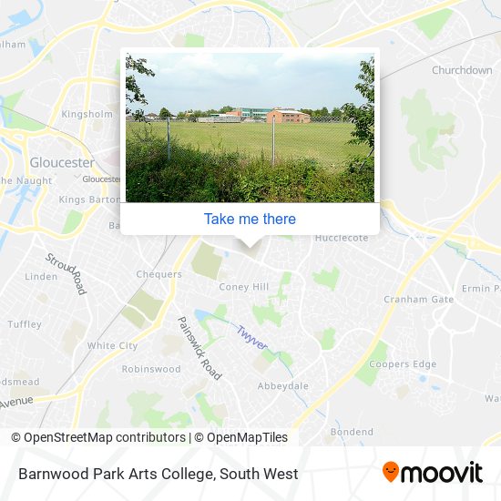 Barnwood Park Arts College map