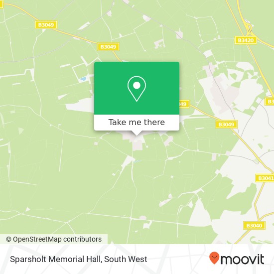 Sparsholt Memorial Hall map