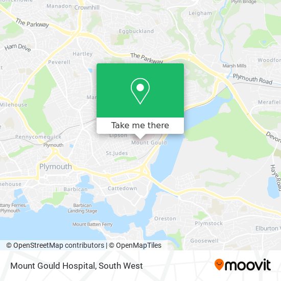 Mount Gould Hospital map
