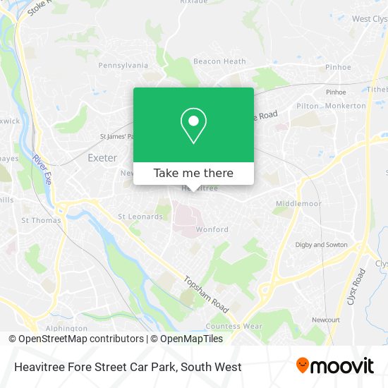 Heavitree Fore Street Car Park map